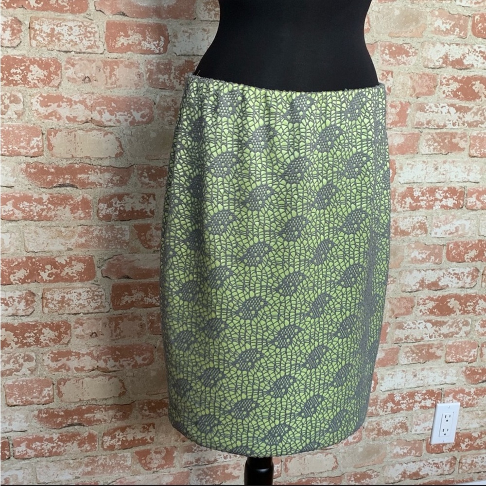 MOSSIMO Skirt Pistachio Green Pencil Large Crochet Elastic Waist - Picture 3 of 7